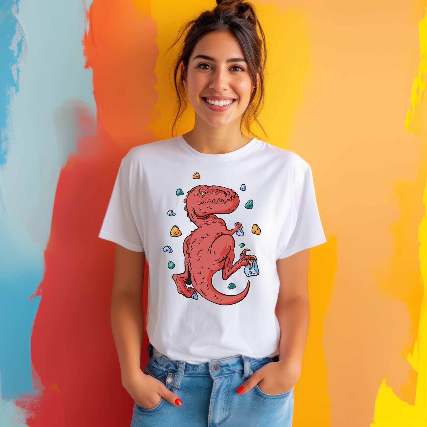 Dinosaurier beim Bouldern