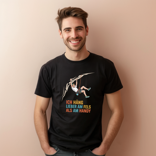 Ich häng lieber am Fels als am Handy