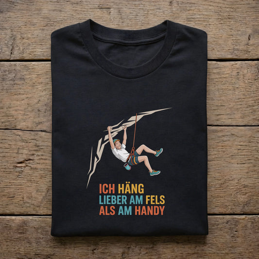 Ich häng lieber am Fels als am Handy