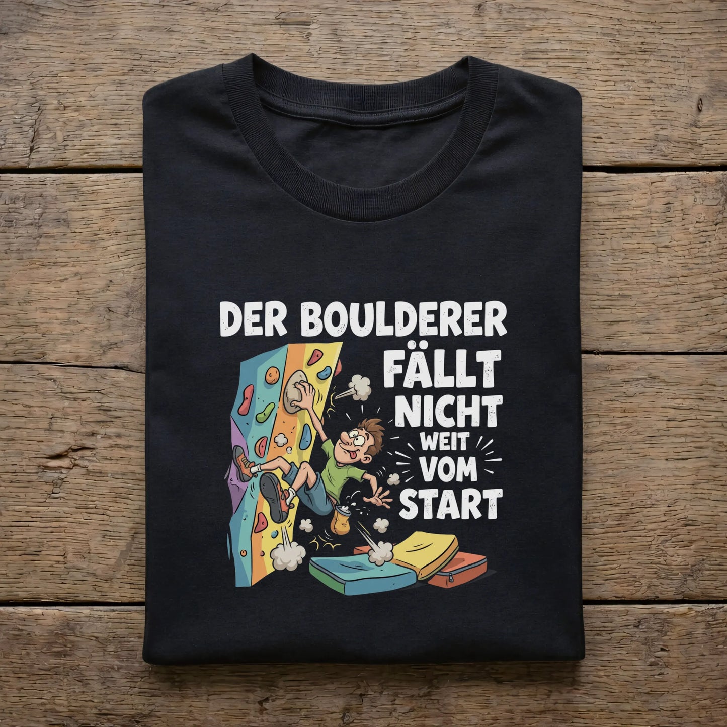 Der Boulderer fällt nicht weit vom Start