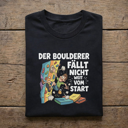Der Boulderer fällt nicht weit vom Start