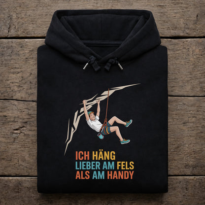 Ich häng lieber am Fels als am Handy