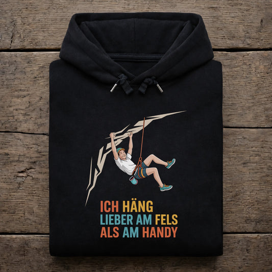 Ich häng lieber am Fels als am Handy