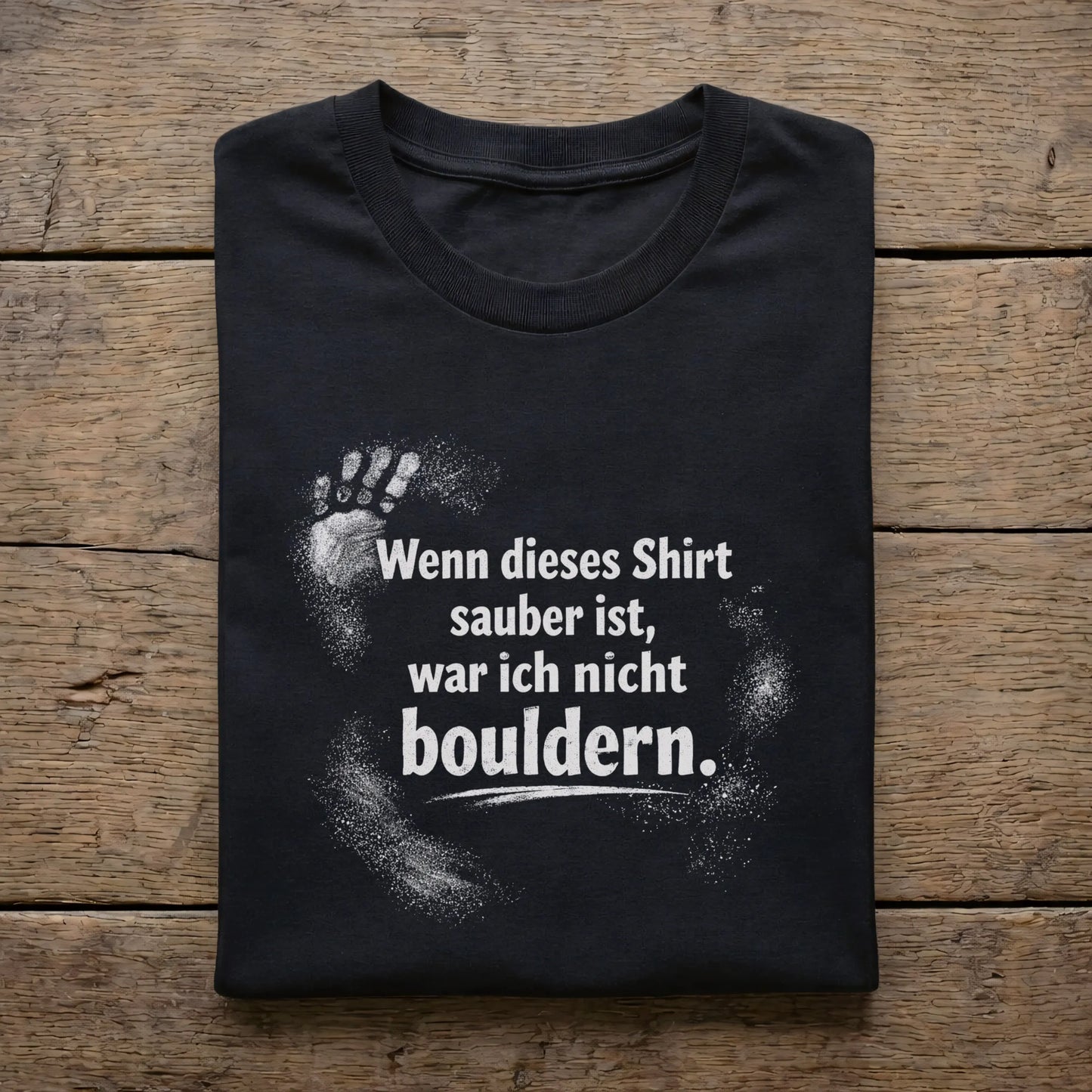 Wenn dieses Shirt sauber ist war ich nicht bouldern