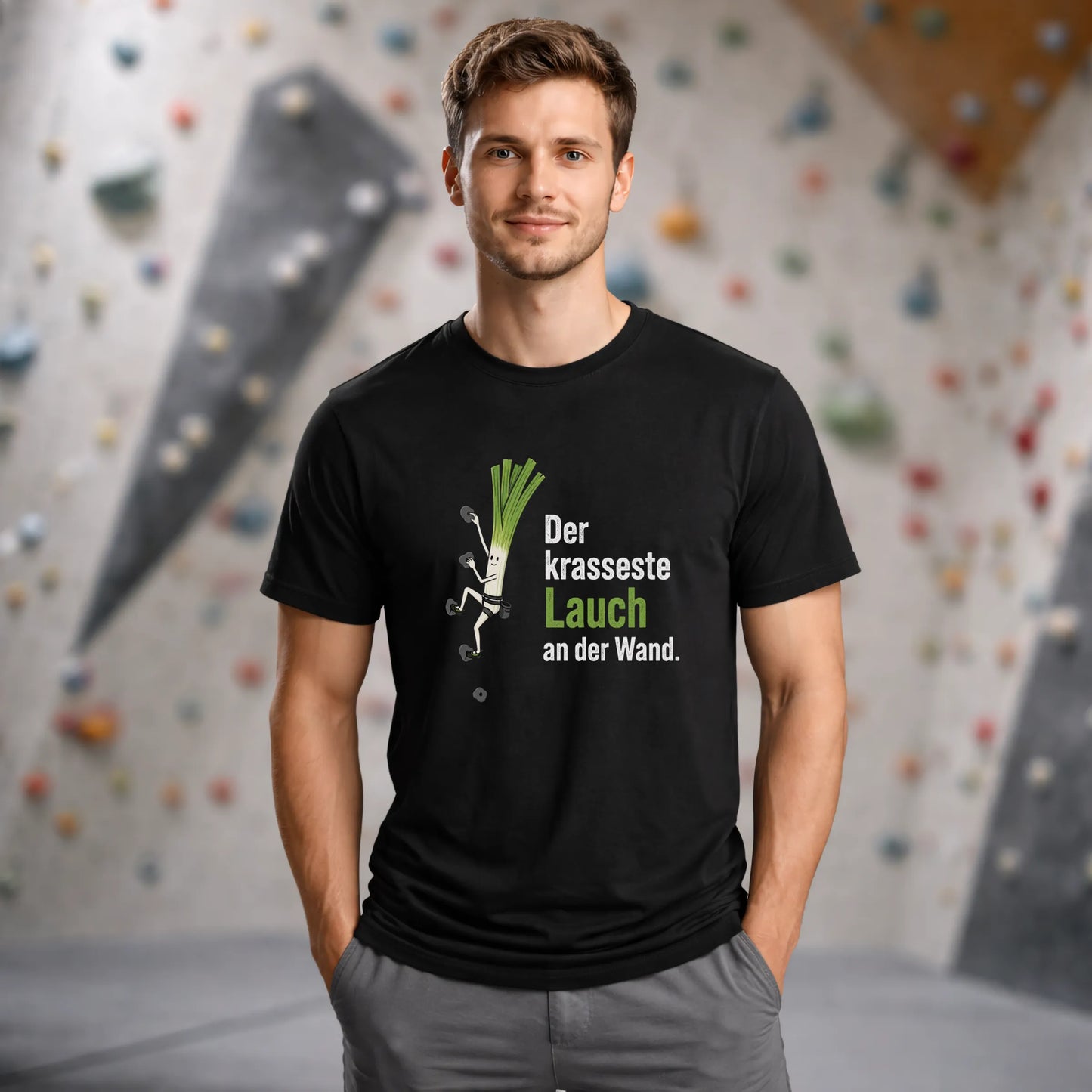 Der krasseste Lauch an der Wand