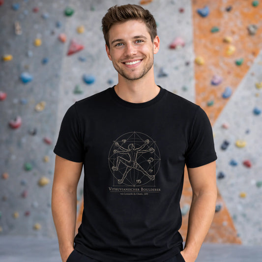 Vitruvianischer Boulderer