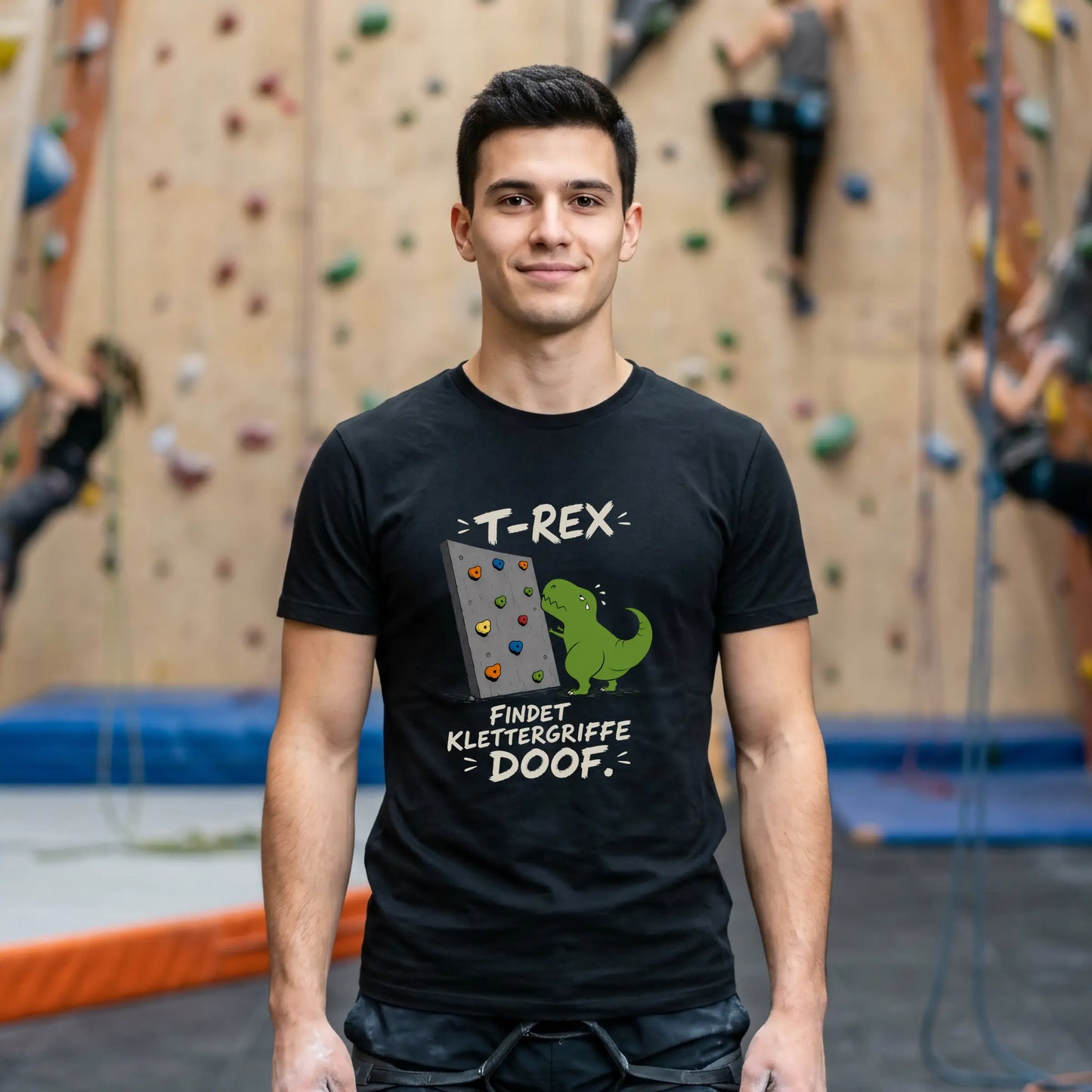 T-Rex findet Klettergriffe doof