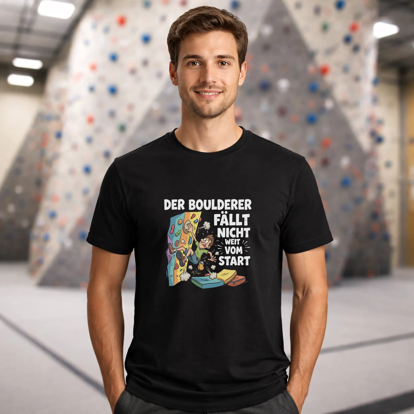 Der Boulderer fällt nicht weit vom Start